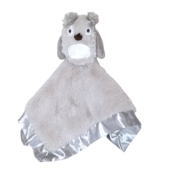 Cloud Island Plush Owl Gray Lovey Security Blanket 14" X 14" - Picture 1 of 5